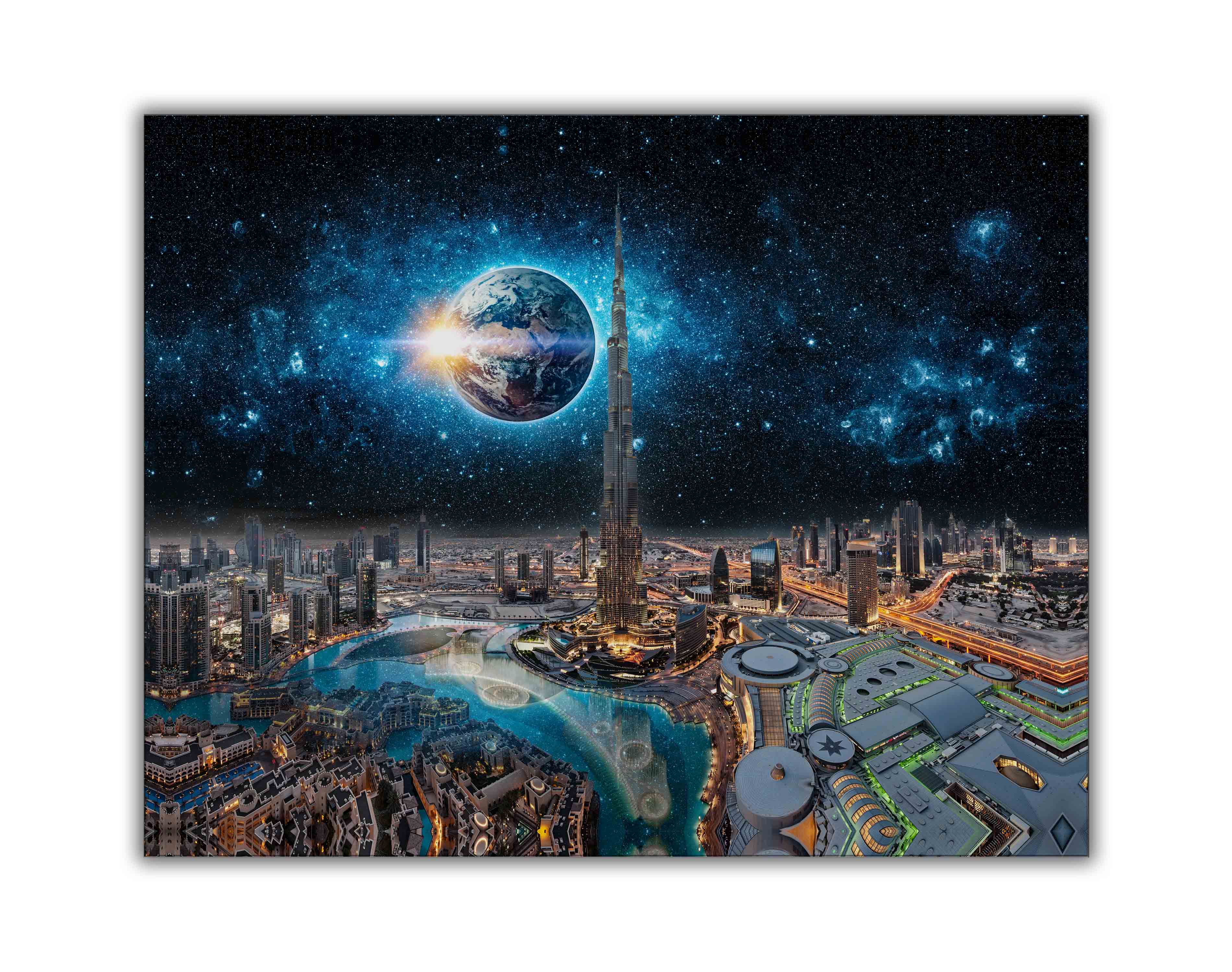 Wall Art Dubai Skyline Canvas Print-Wall Art-DECOROLALA