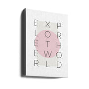 Wall Art Explore the World Pink by Melanie Viola-canvas-DECOROLALA