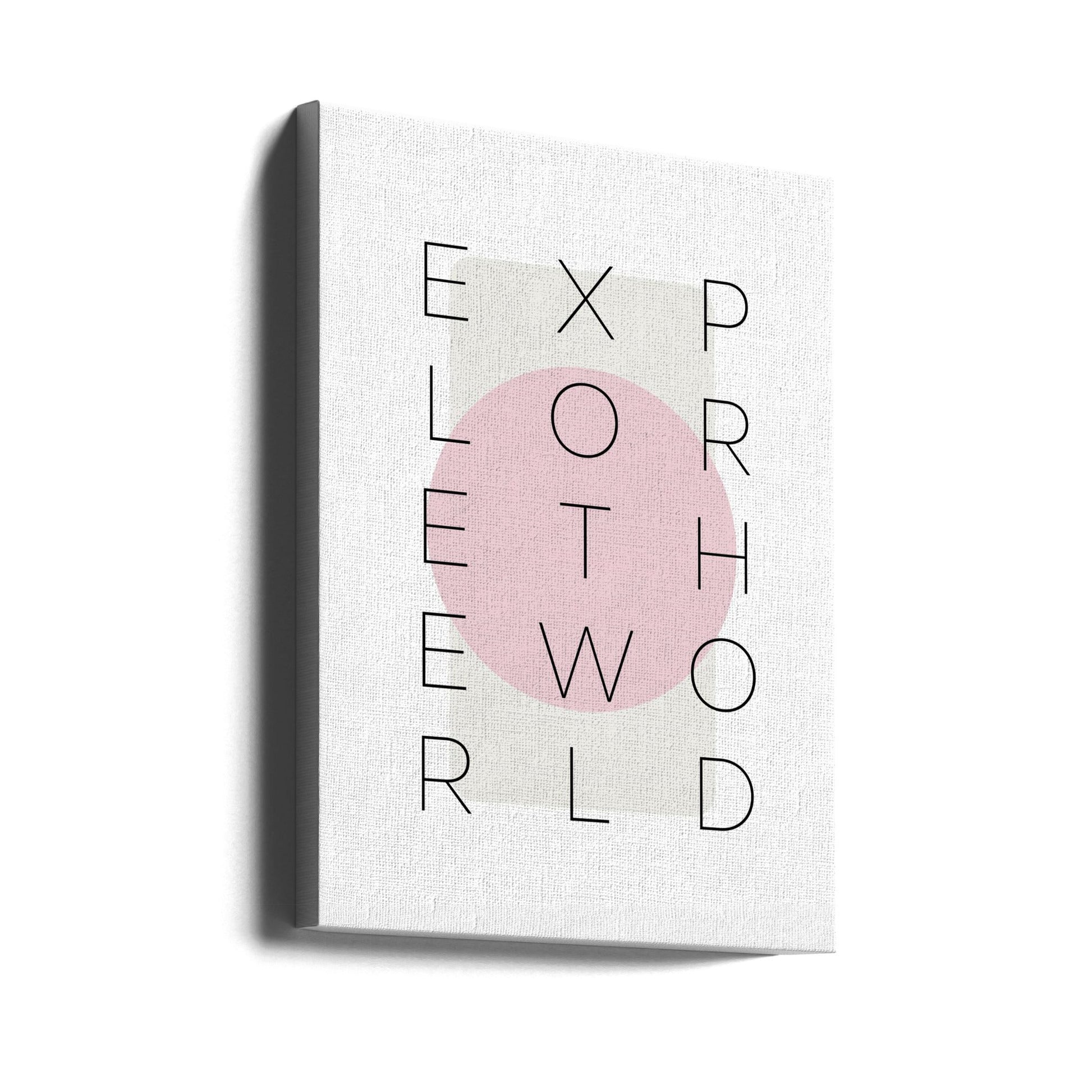 Wall Art Explore the World Pink by Melanie Viola-canvas-DECOROLALA