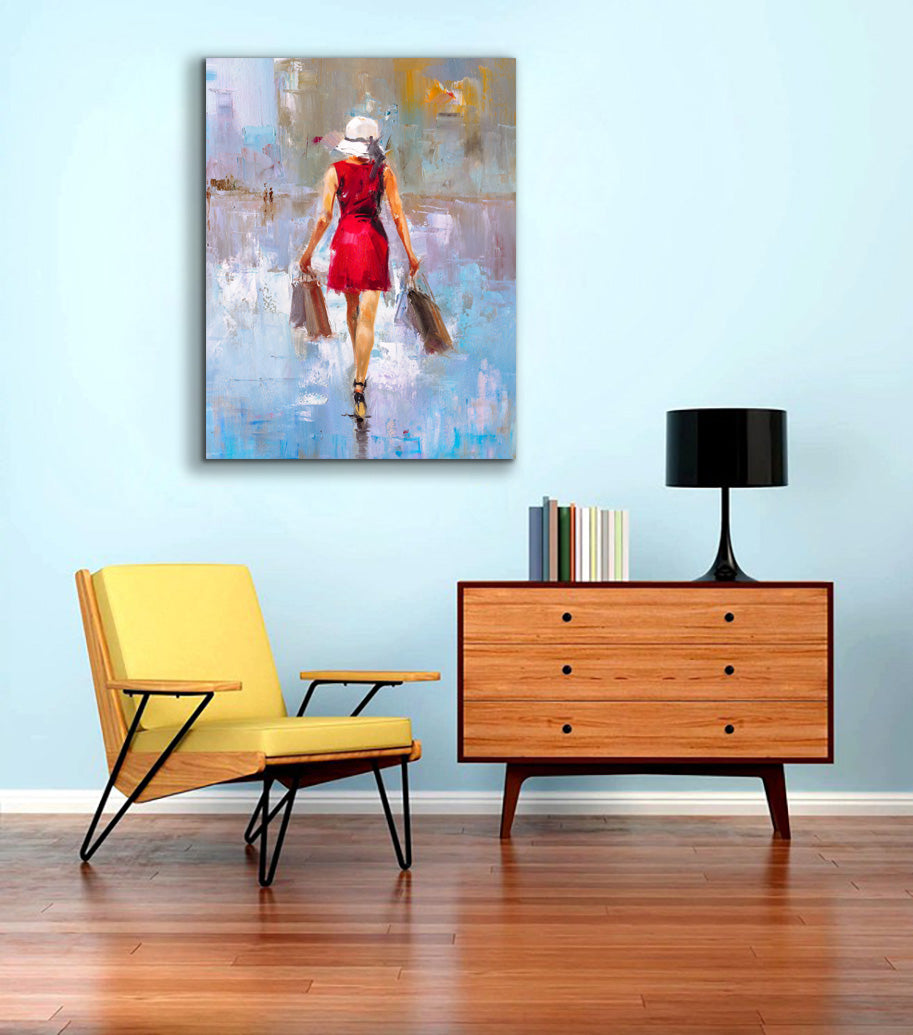 Wall Art Fashion Lady Canvas Print RGB-Wall Art-DECOROLALA