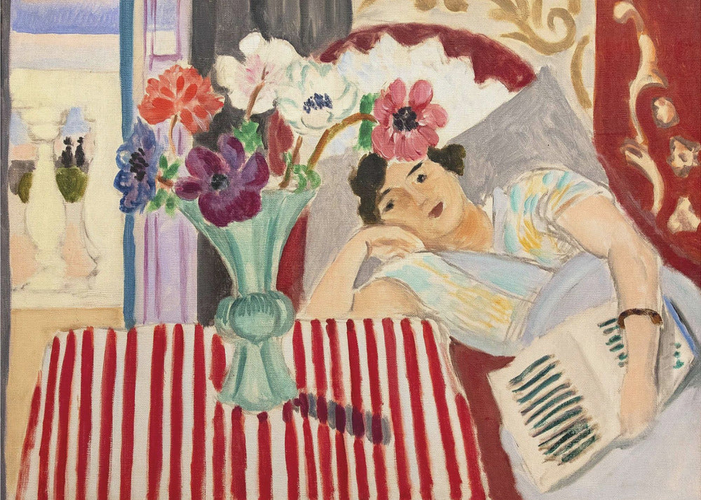 Wall Art Femme Et Anmones by Henri Matisse-Canvas Print-DECOROLALA