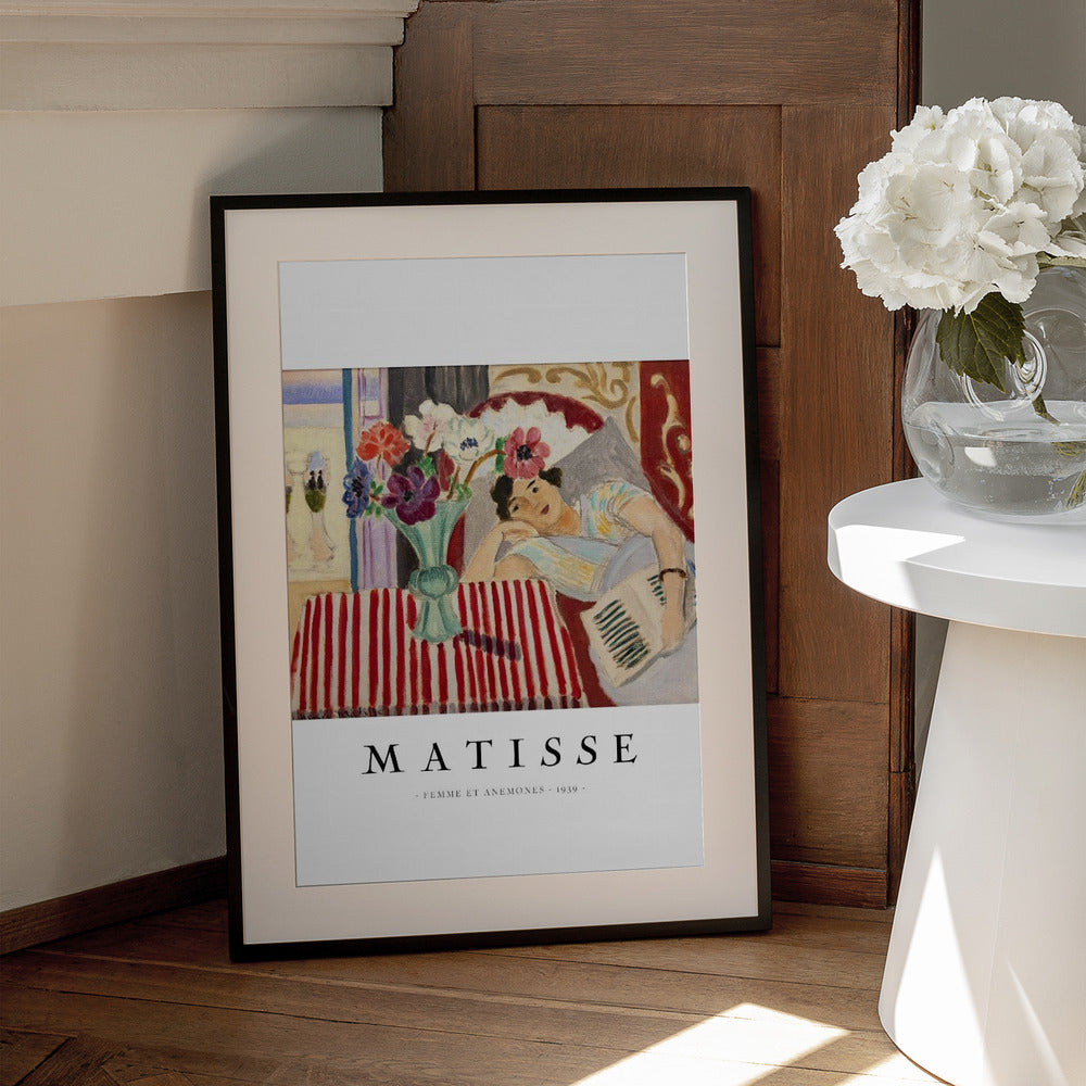 Wall Art Femme Et Anmones by Matisse-canvas prints-DECOROLALA