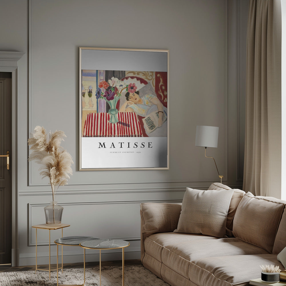 Wall Art Femme Et Anmones by Matisse-canvas prints-DECOROLALA