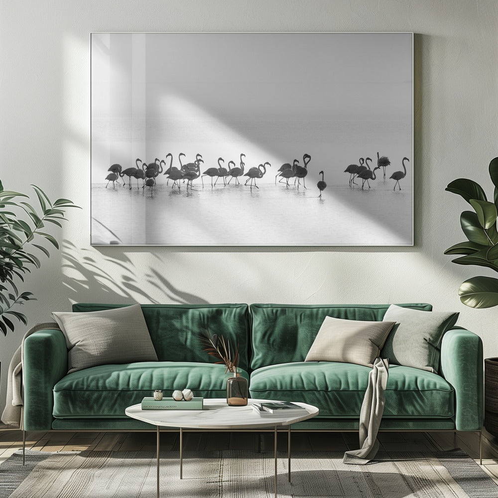 Wall Art Flamingos by Joan Gil Raga-Canvas Print-DECOROLALA