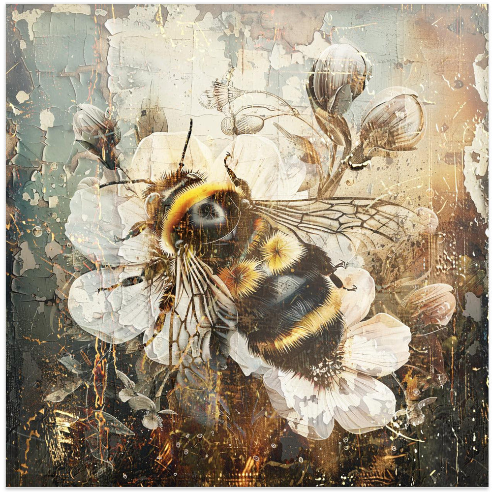 Wall Art Floral Animals Vintage Illustration 08-canvas-DECOROLALA