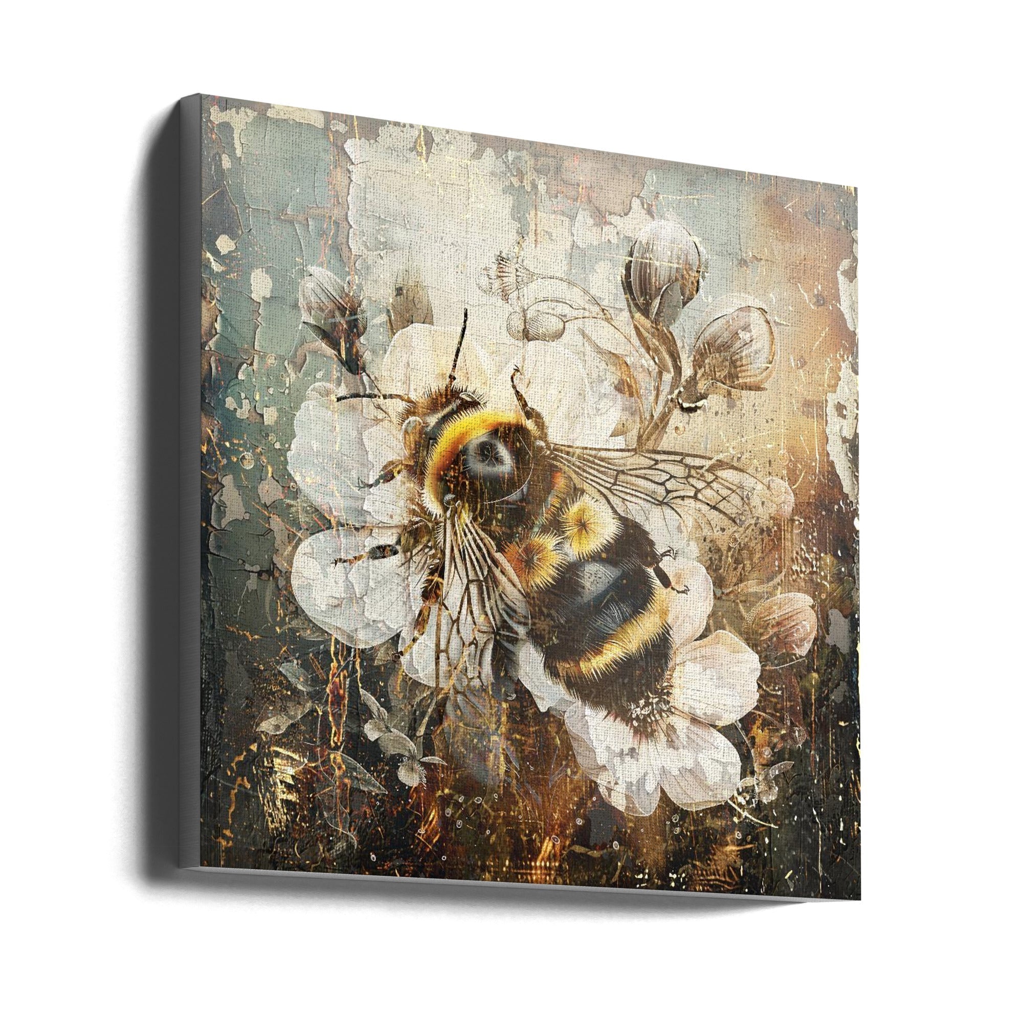 Wall Art Floral Animals Vintage Illustration 08-canvas-DECOROLALA