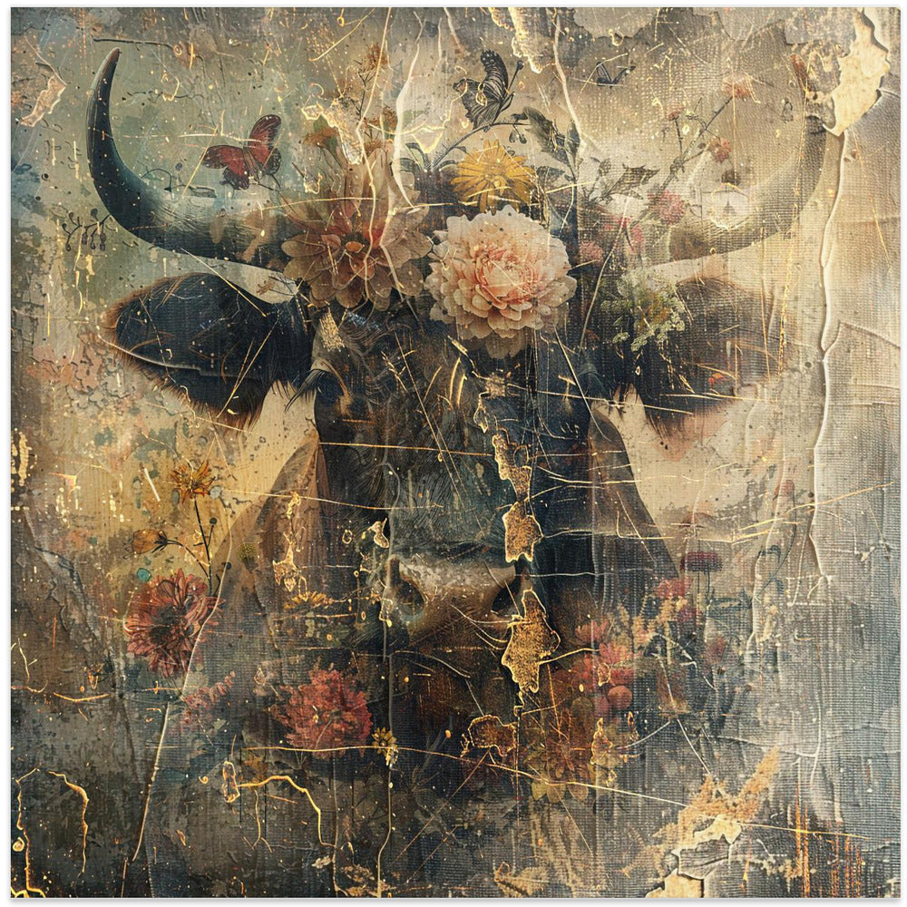 Wall Art Floral Animals Vintage Illustration 10-canvas-DECOROLALA