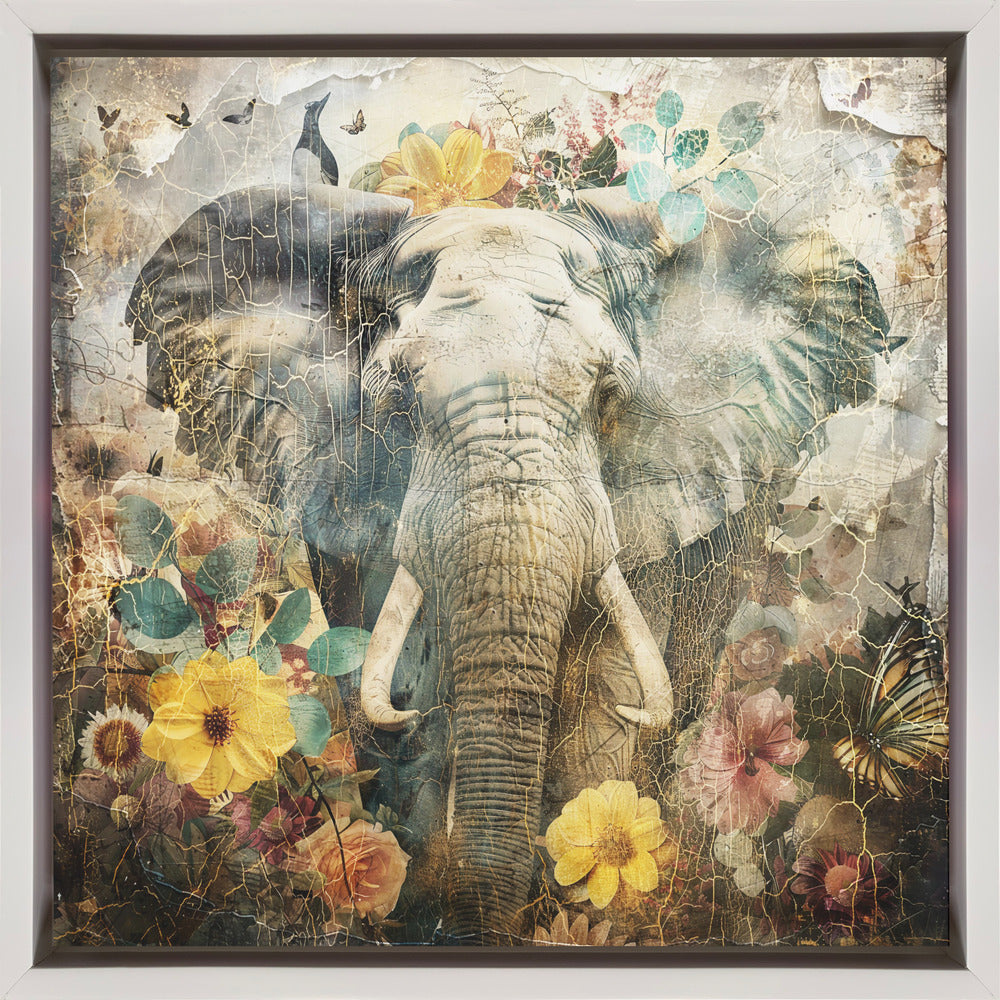 Wall Art Floral Animals Vintage Illustration-canvas-DECOROLALA