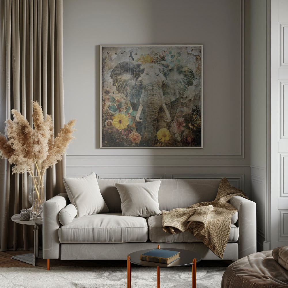 Wall Art Floral Animals Vintage Illustration-canvas-DECOROLALA