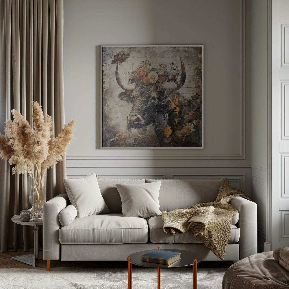 Wall Art Floral Animals Vintage Illustration-canvas-DECOROLALA