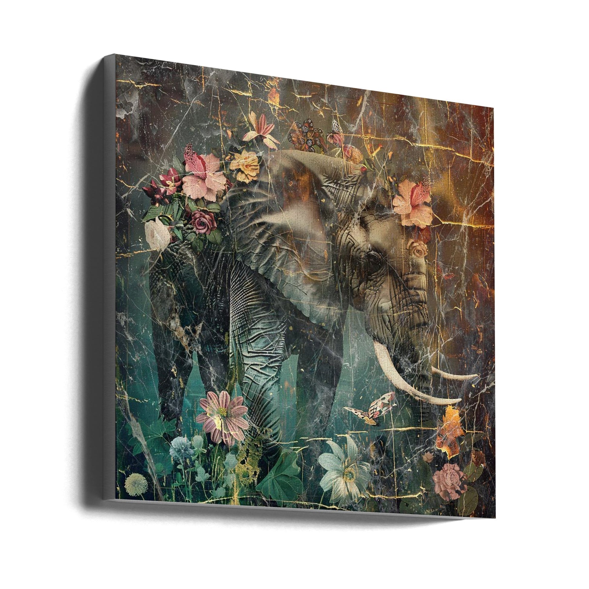 Wall Art Floral Animals Vintage Illustration-canvas-DECOROLALA