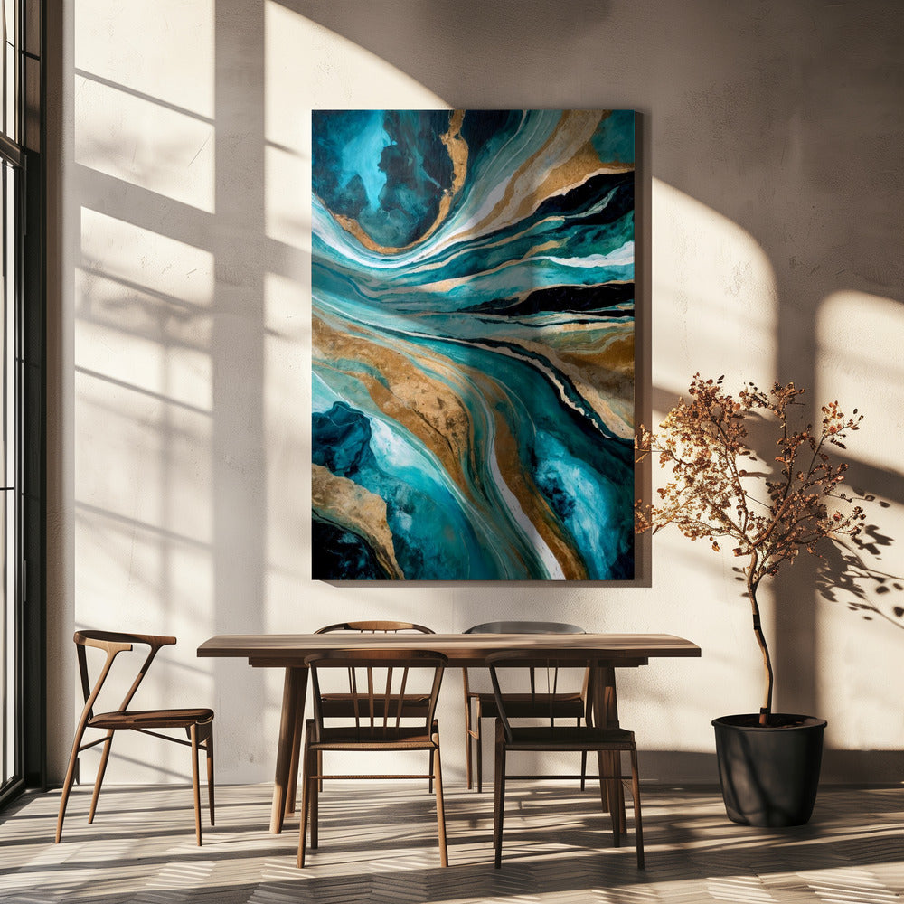 Wall Art Flowing Through Time by Alpenglow Workshop-canvas-DECOROLALA