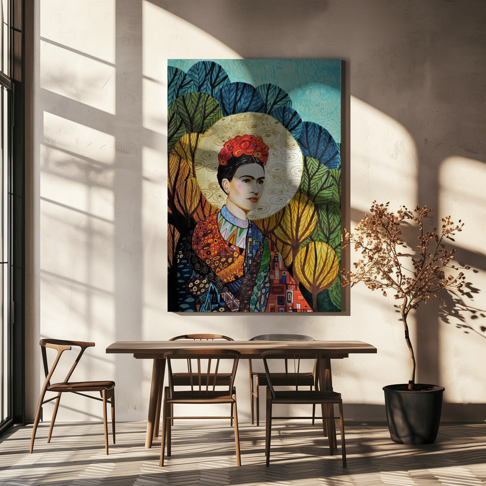 Wall Art Frida Loves Klimt by Sylvie Demers-canvas-DECOROLALA