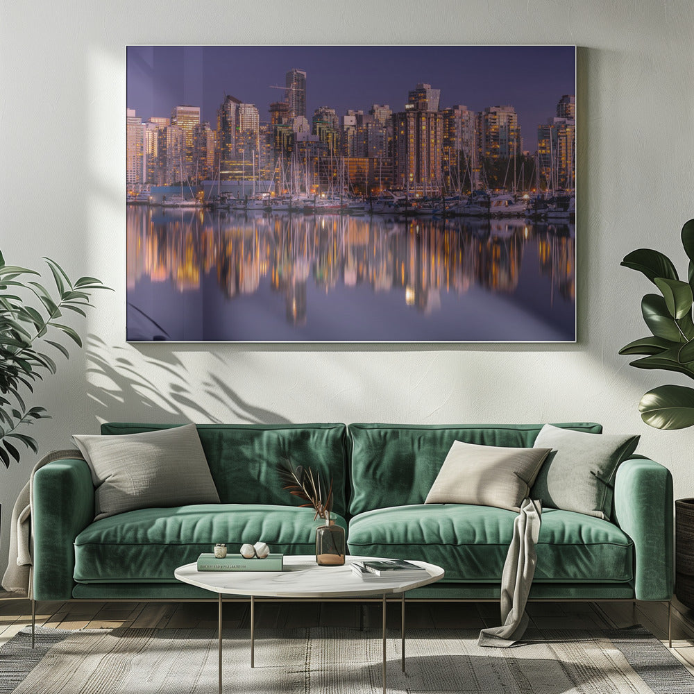 Wall Art Glowing Vancouver by Andreas Agazzi-Canvas Print-DECOROLALA