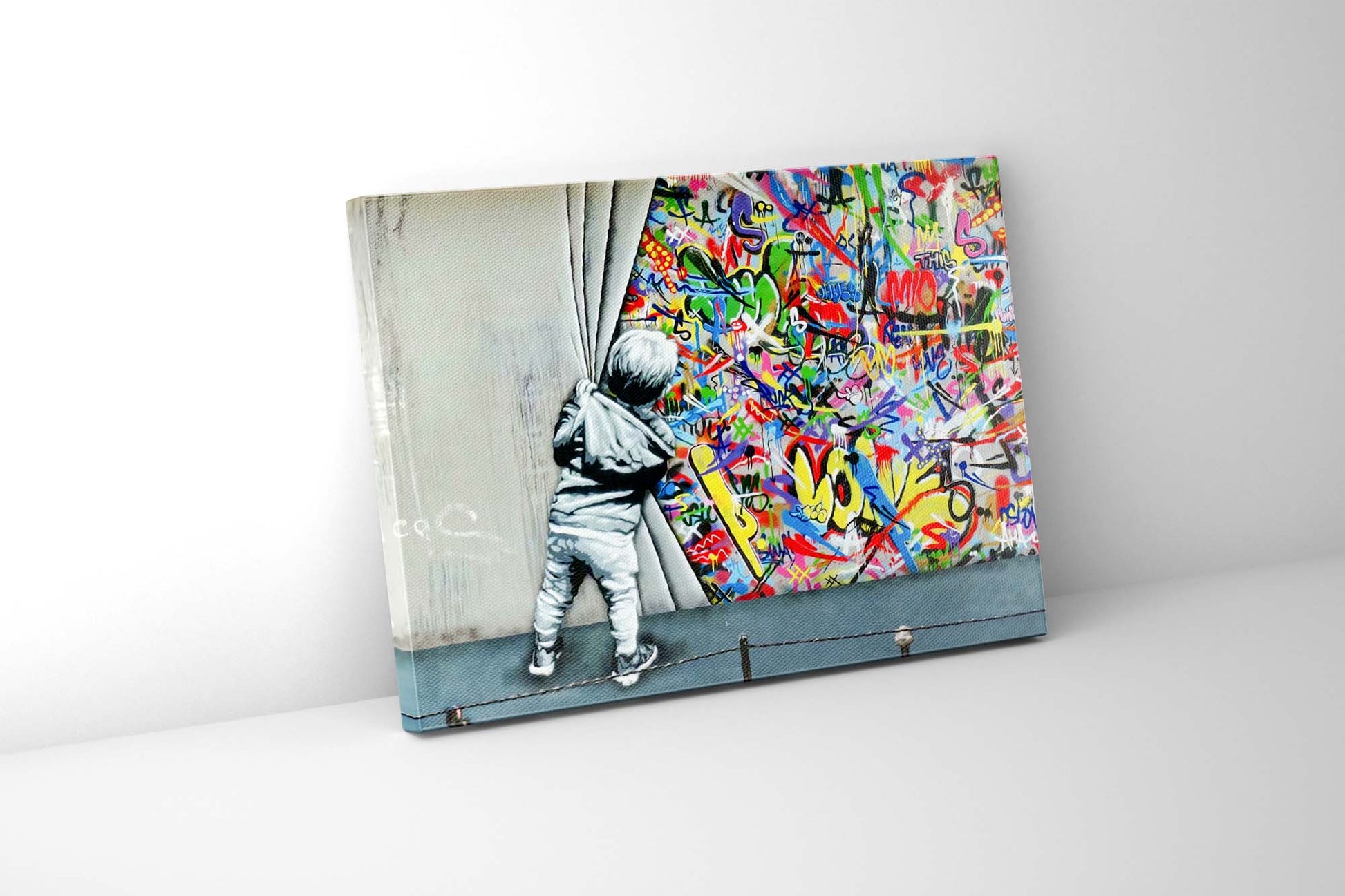 Wall Art Graffiti Canvas Print 48x36 Inch-Wall Art-DECOROLALA