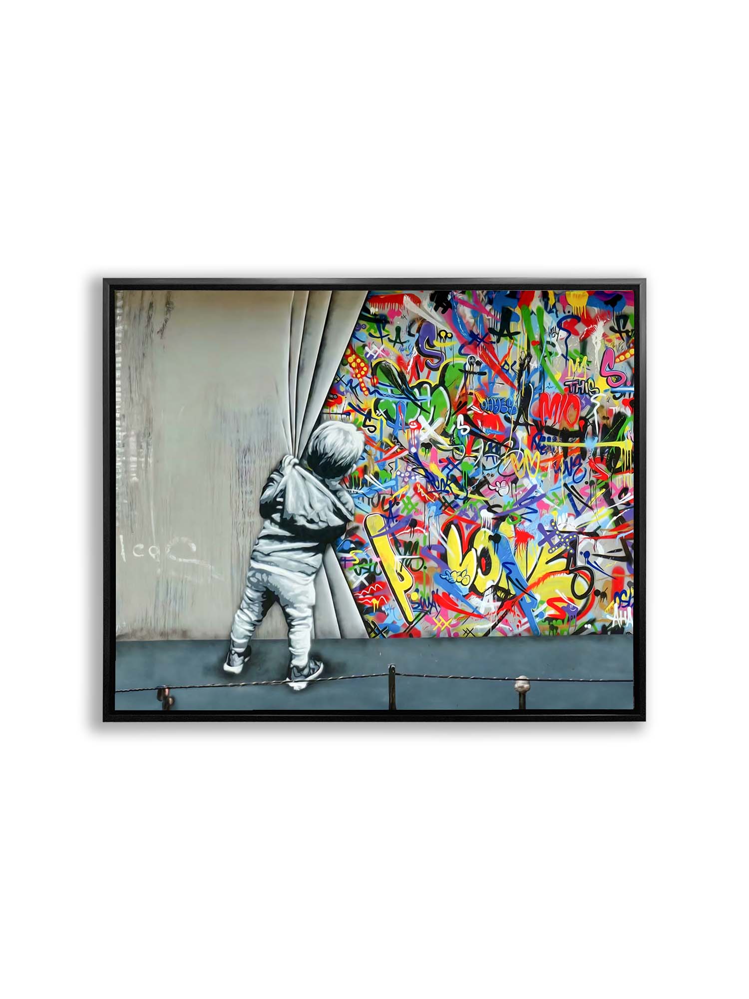 Wall Art Graffiti Canvas Print 48x36 Inch-Wall Art-DECOROLALA