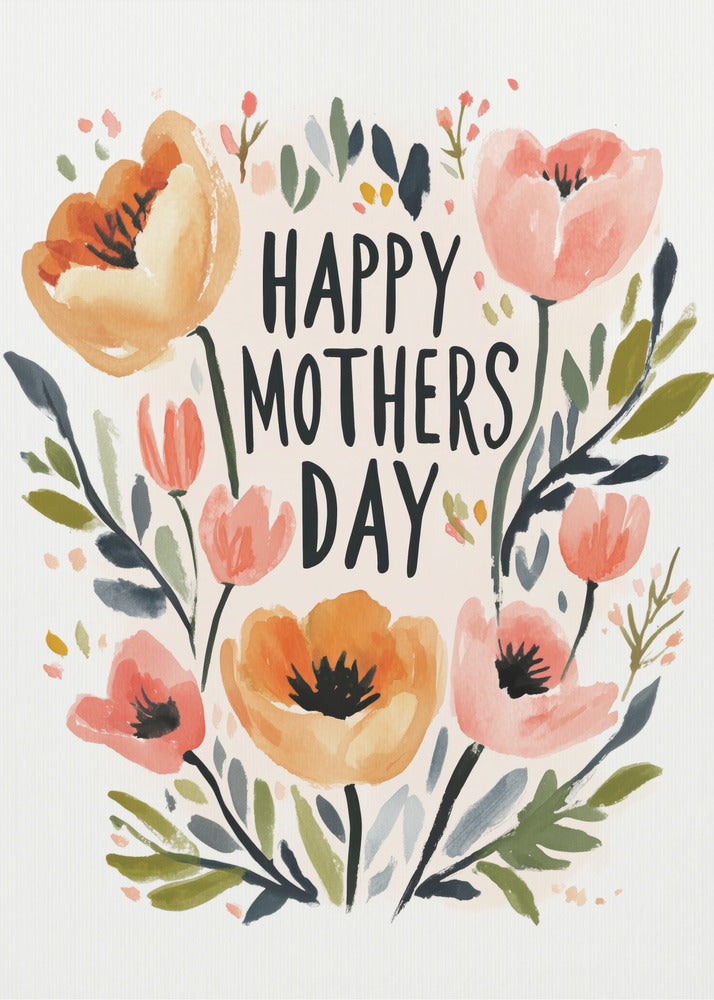 Wall Art Happy Mothers Day by Treechild-Canvas Print-DECOROLALA
