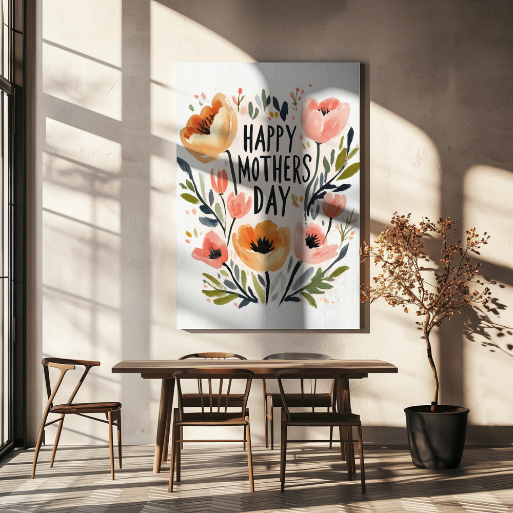 Wall Art Happy Mothers Day by Treechild-Canvas Print-DECOROLALA