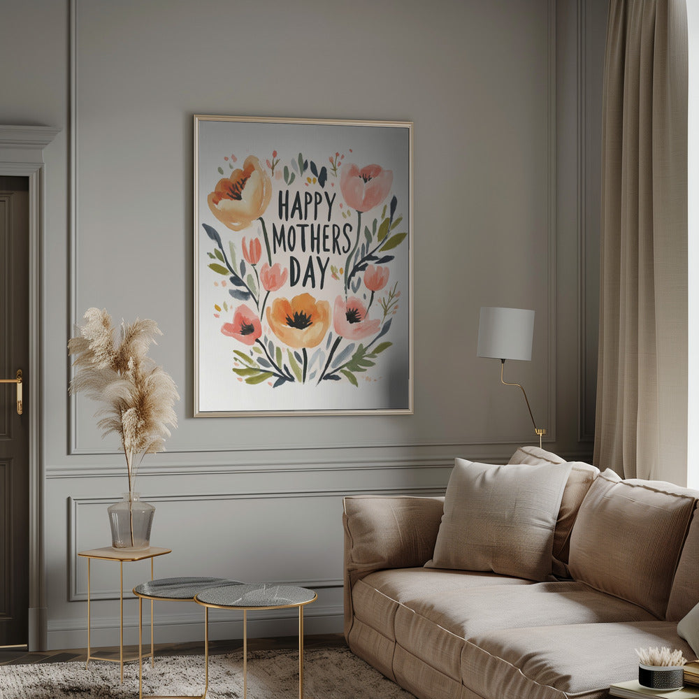 Wall Art Happy Mothers Day by Treechild-Canvas Print-DECOROLALA