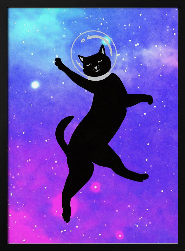 Wall Art Happy Space Cat by Raissa Oltmanns-Canvas Print-DECOROLALA