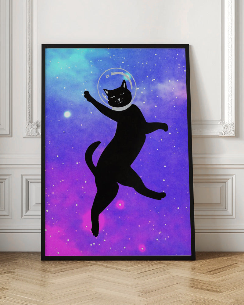 Wall Art Happy Space Cat by Raissa Oltmanns-Canvas Print-DECOROLALA