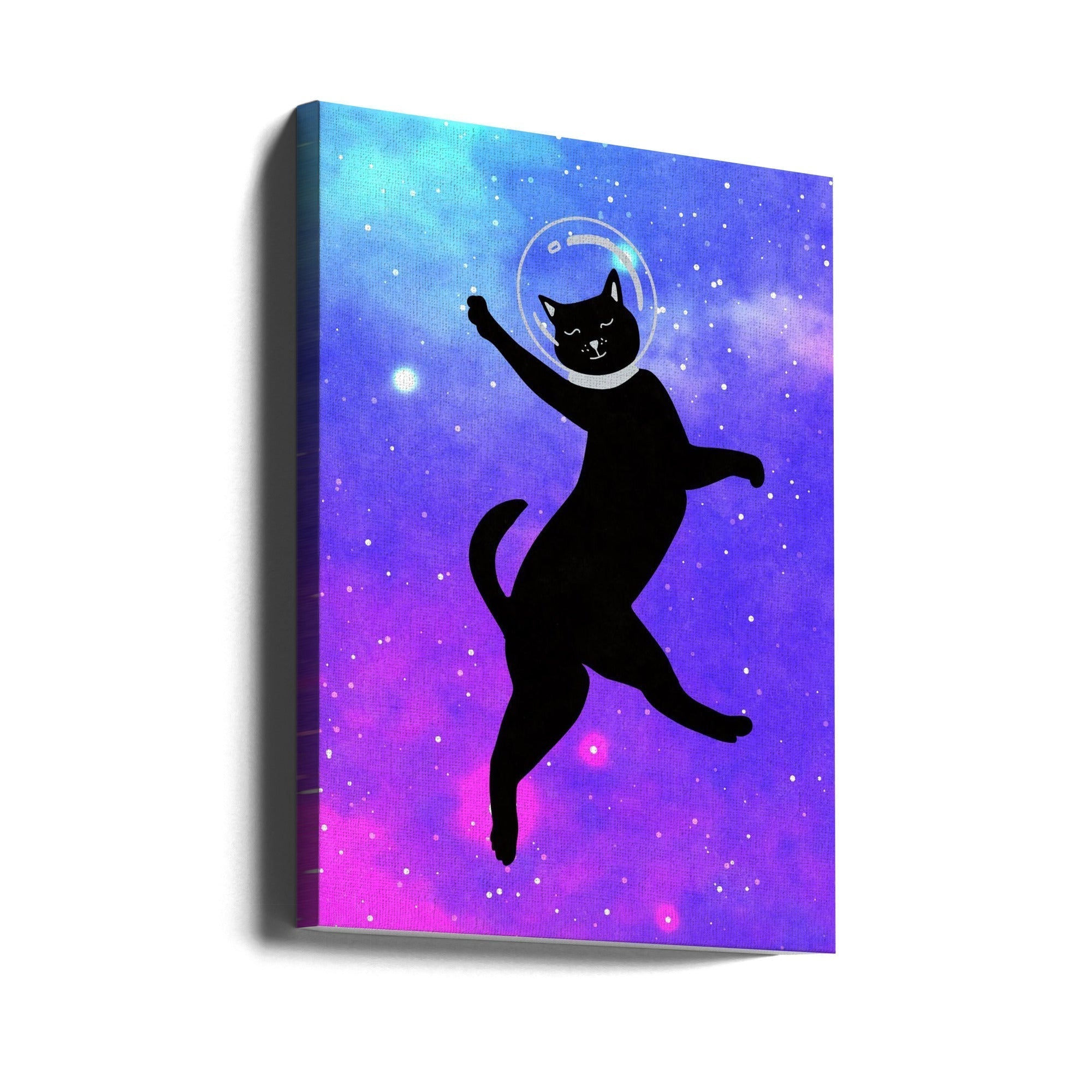 Wall Art Happy Space Cat by Raissa Oltmanns-Canvas Print-DECOROLALA