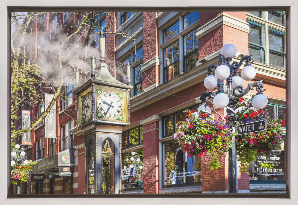 Wall Art Historic Gastown Steam Clock Vancouver-Canvas Print-DECOROLALA