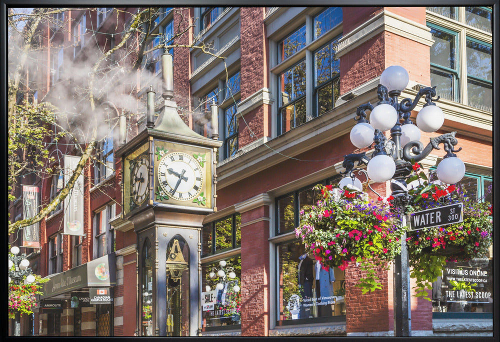 Wall Art Historic Gastown Steam Clock Vancouver-Canvas Print-DECOROLALA