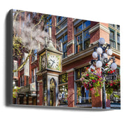 Wall Art Historic Gastown Steam Clock Vancouver-Canvas Print-DECOROLALA