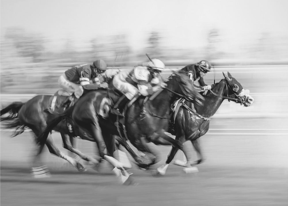 Wall Art Horse Racing Canvas Print by Leeian Dai-Canvas Print-DECOROLALA