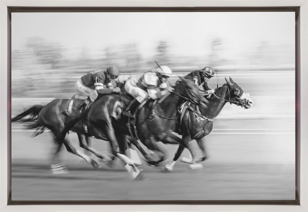 Wall Art Horse Racing Canvas Print by Leeian Dai-Canvas Print-DECOROLALA