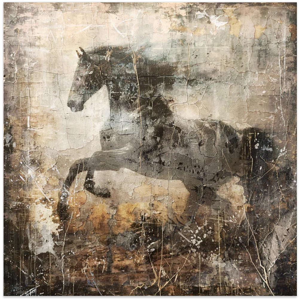 Wall Art Horse Vintage Illustration by Rafal Kulik-canvas-DECOROLALA