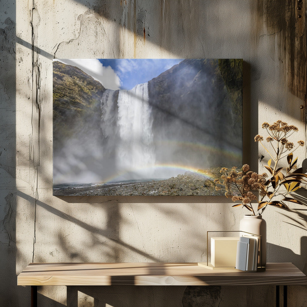 Wall Art Iceland Skogafoss by Melanie Viola-canvas-DECOROLALA