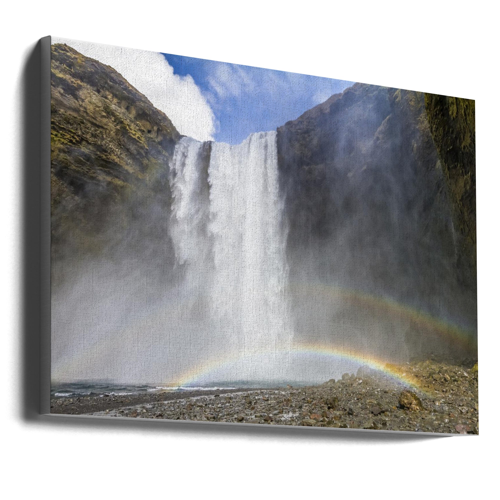 Wall Art Iceland Skogafoss by Melanie Viola-canvas-DECOROLALA