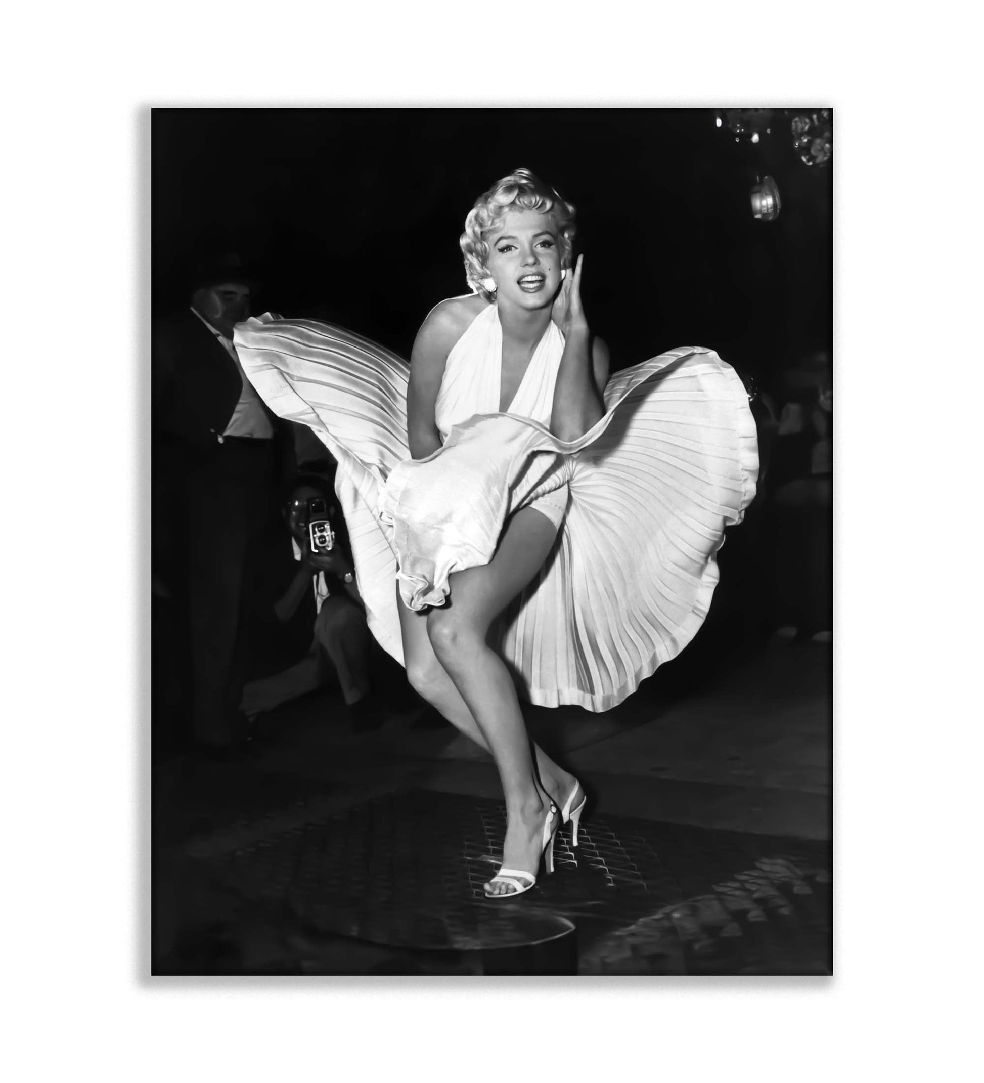 Wall Art-Iconic Scene of Marilynn in White dress- Canvas Print-Wall Art-DECOROLALA