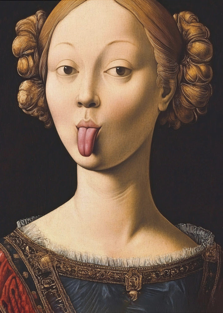 Wall Art Insolent Lady By Dikhotomy-Canvas Print-DECOROLALA