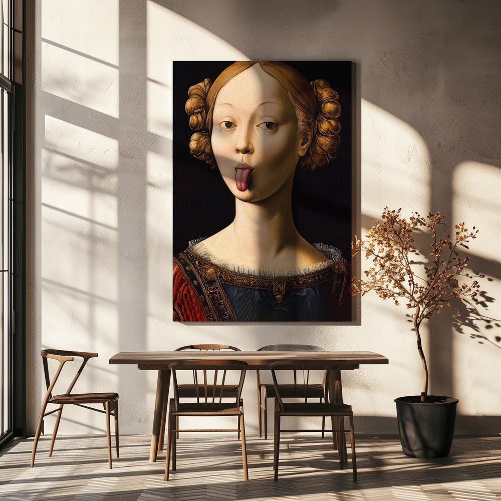 Wall Art Insolent Lady By Dikhotomy-Canvas Print-DECOROLALA