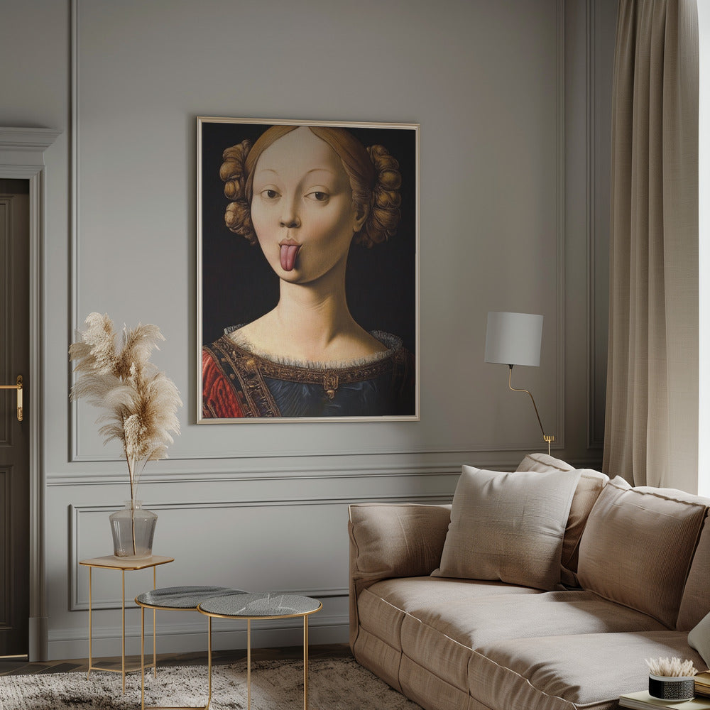 Wall Art Insolent Lady By Dikhotomy-Canvas Print-DECOROLALA