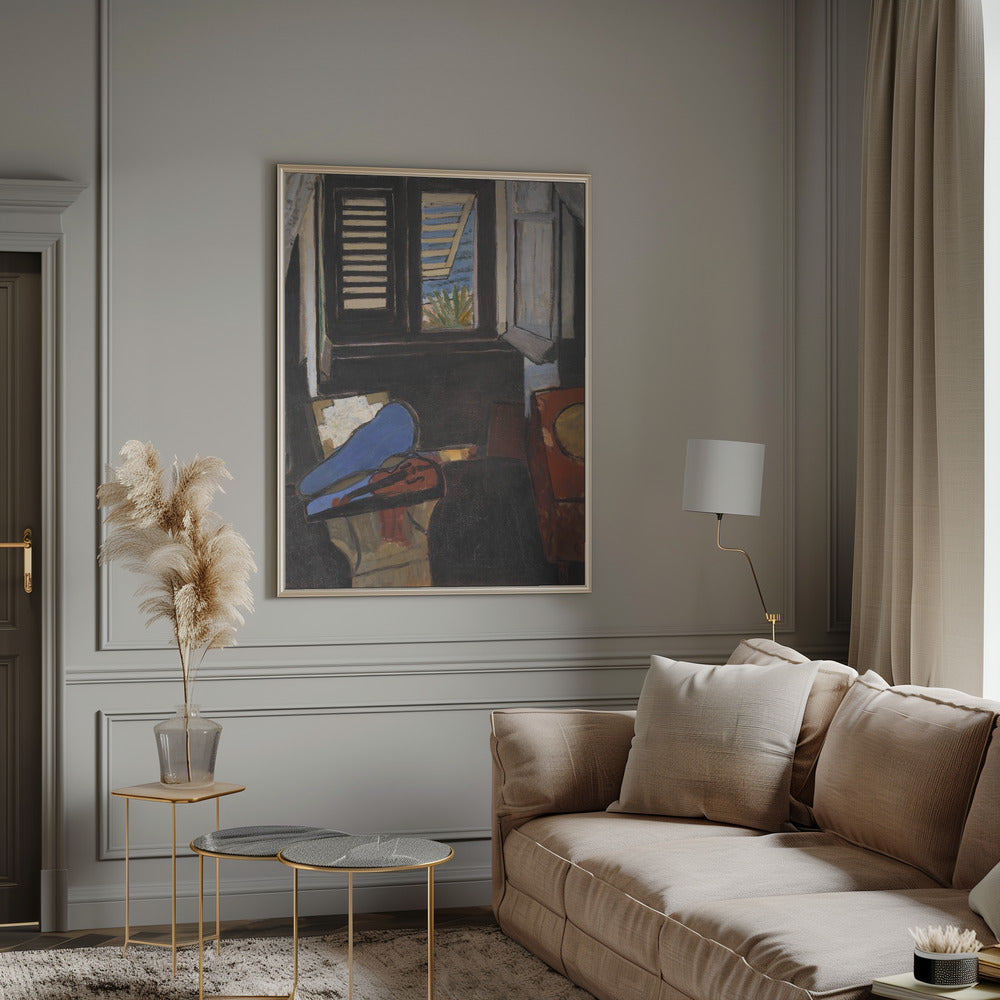 Wall Art Intrieur Au Violon by Henri Matisse-canvas prints-DECOROLALA
