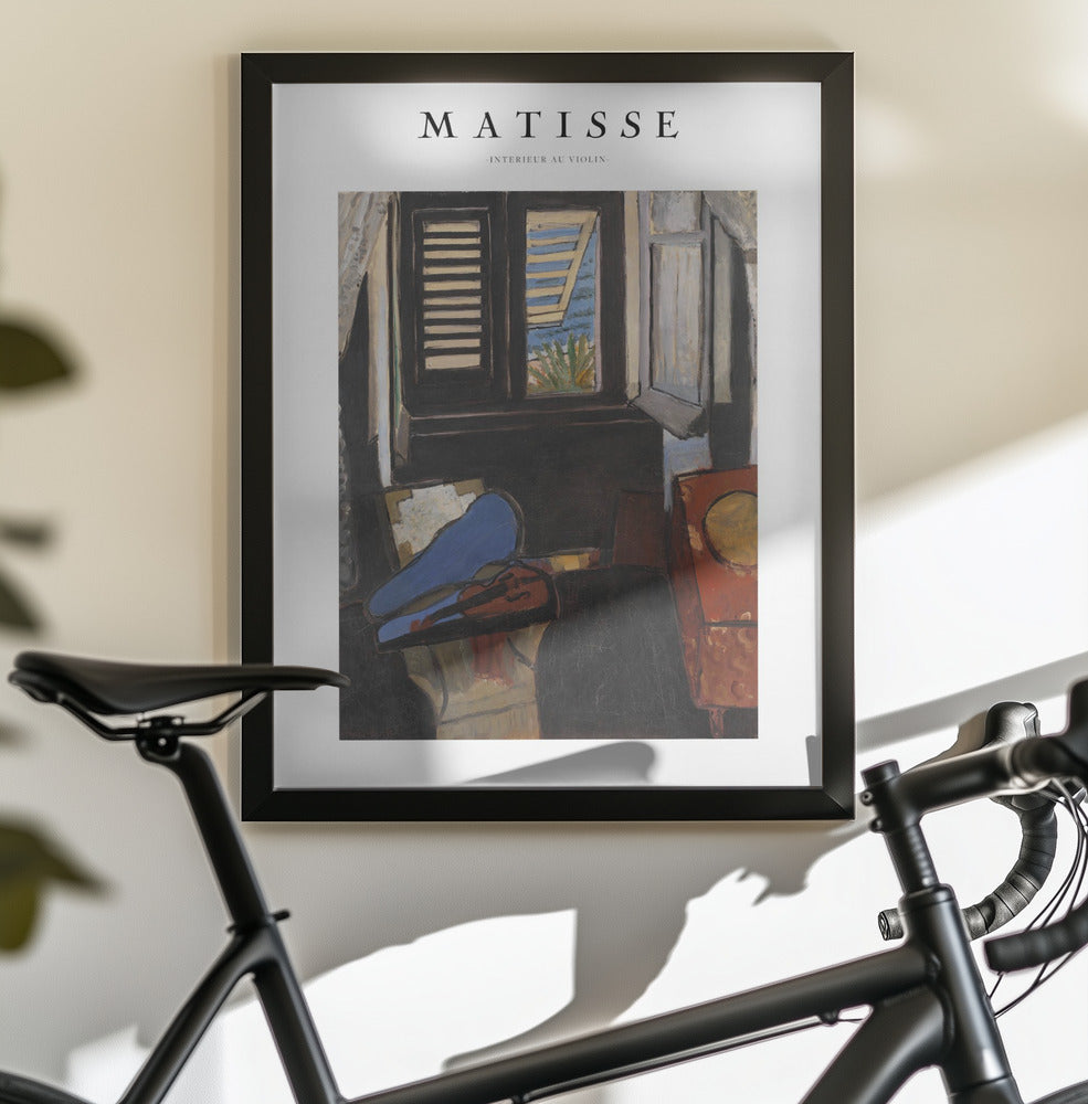 Wall Art Intrieur Au Violon by Matisse-canvas prints-DECOROLALA