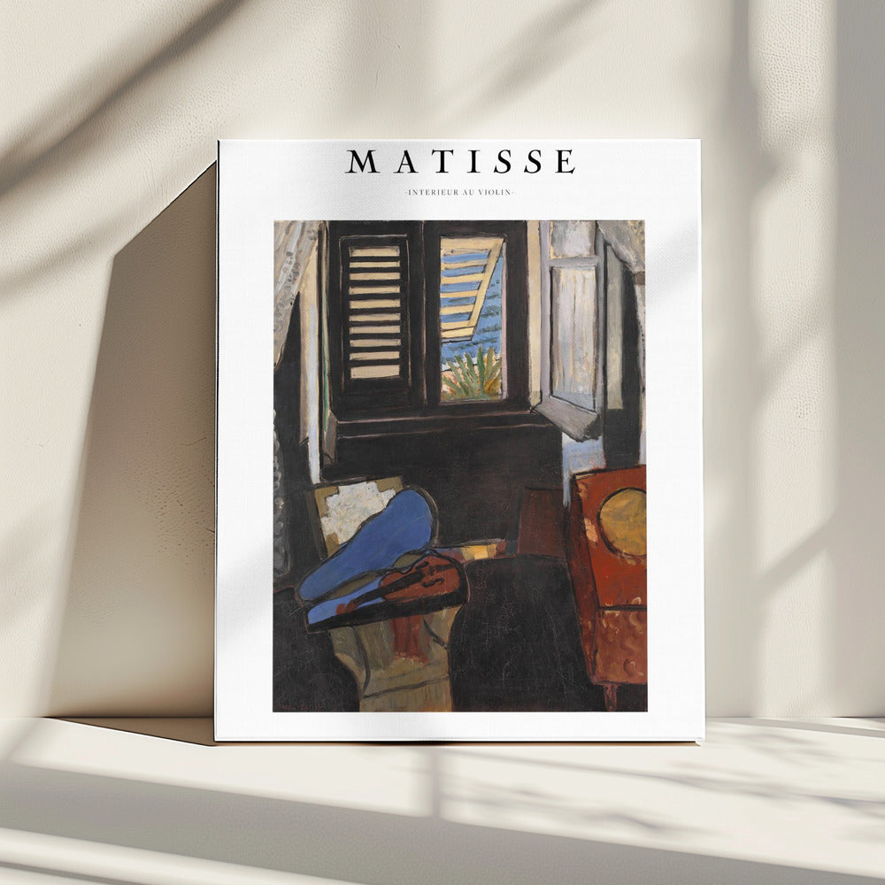 Wall Art Intrieur Au Violon by Matisse-canvas prints-DECOROLALA