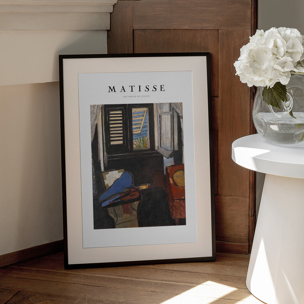 Wall Art Intrieur Au Violon by Matisse-canvas prints-DECOROLALA