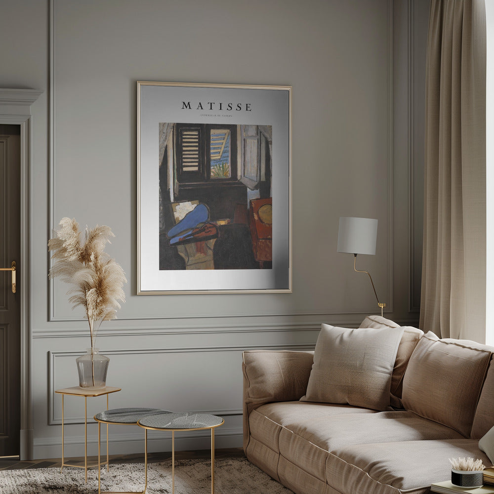 Wall Art Intrieur Au Violon by Matisse-canvas prints-DECOROLALA