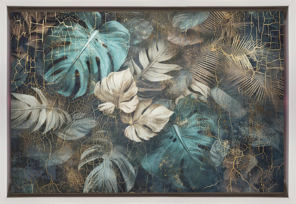 Wall Art Jungle Leaves Illustration By Rafal Kulik-Canvas Print-DECOROLALA