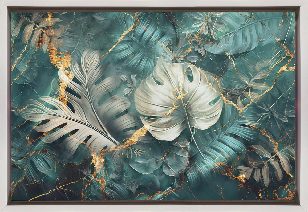 Wall Art Jungle Leaves Illustration Canvas Print 22-Canvas Print-DECOROLALA
