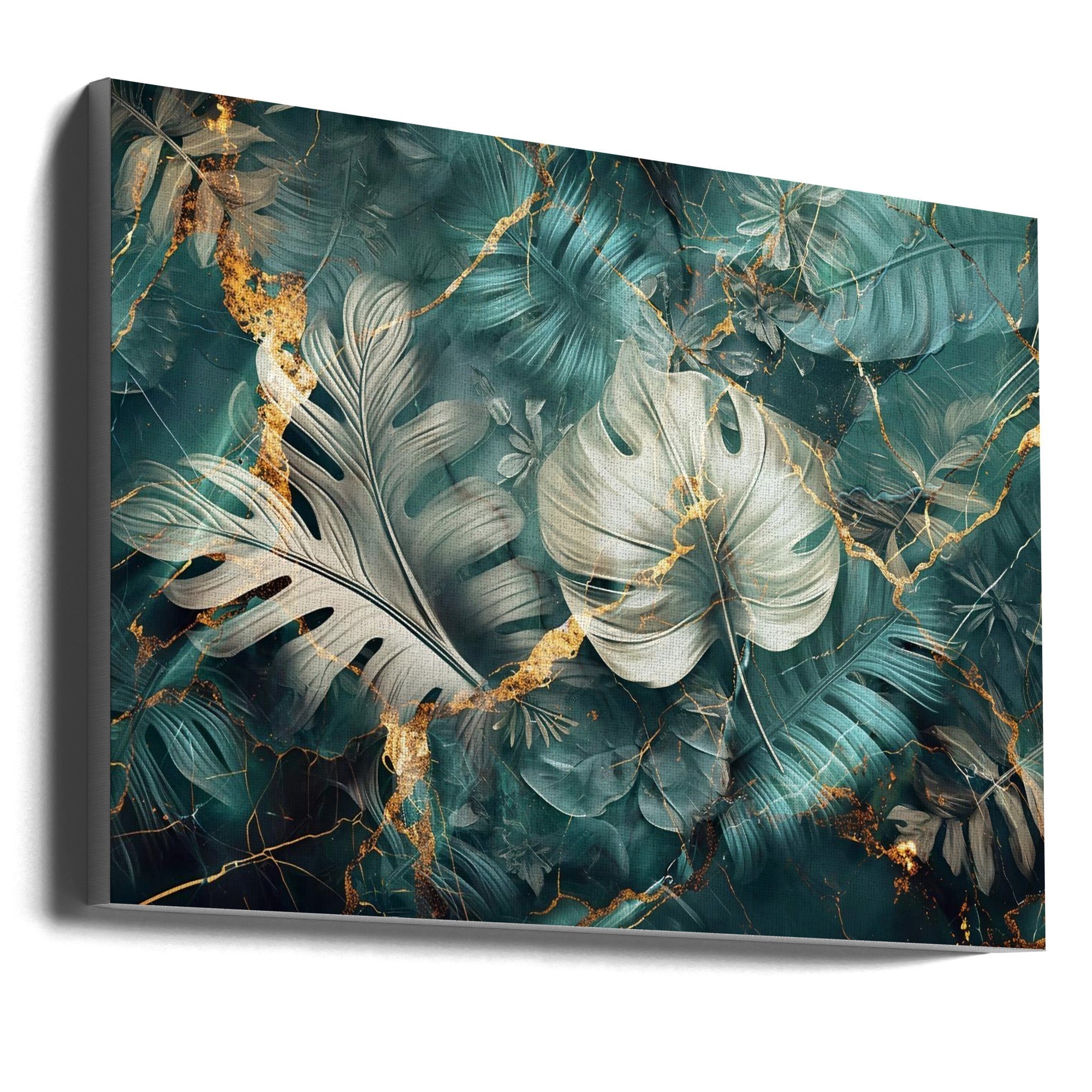 Wall Art Jungle Leaves Illustration Canvas Print 22-Canvas Print-DECOROLALA