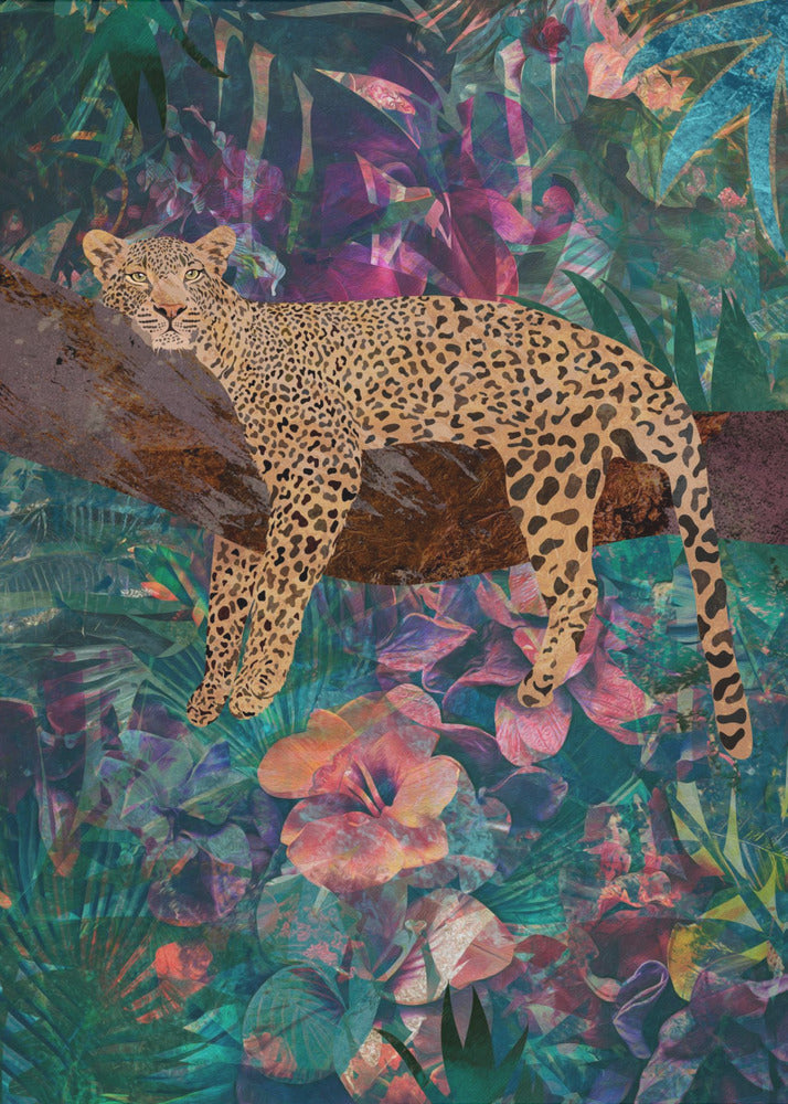 Wall Art Leopard Jungle2 01 by Sarah Manovski-Canvas Print-DECOROLALA