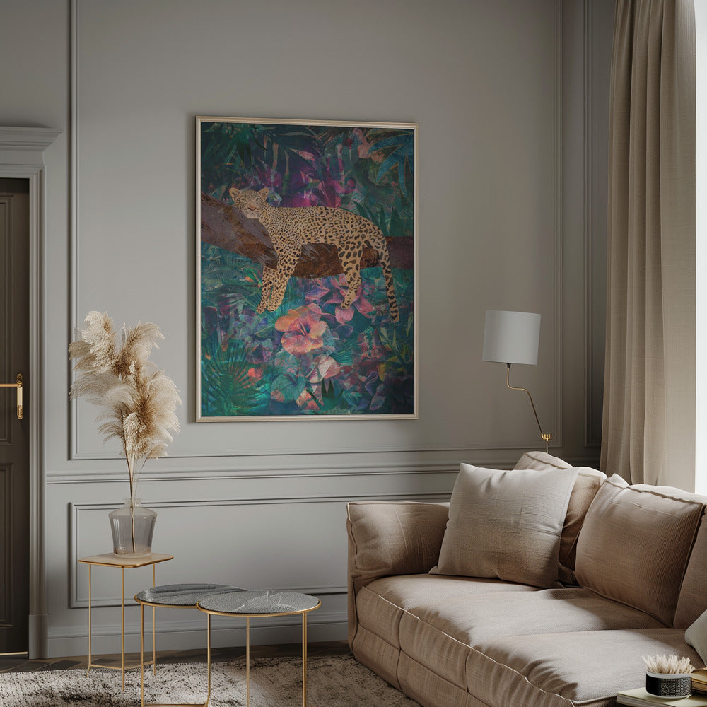 Wall Art Leopard Jungle2 01 by Sarah Manovski-Canvas Print-DECOROLALA