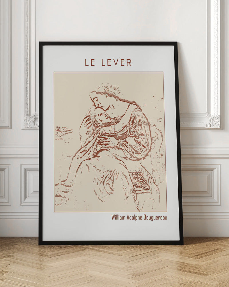 Wall Art Line Minimalist - Le Lever by Bouguereau-Canvas Print-DECOROLALA