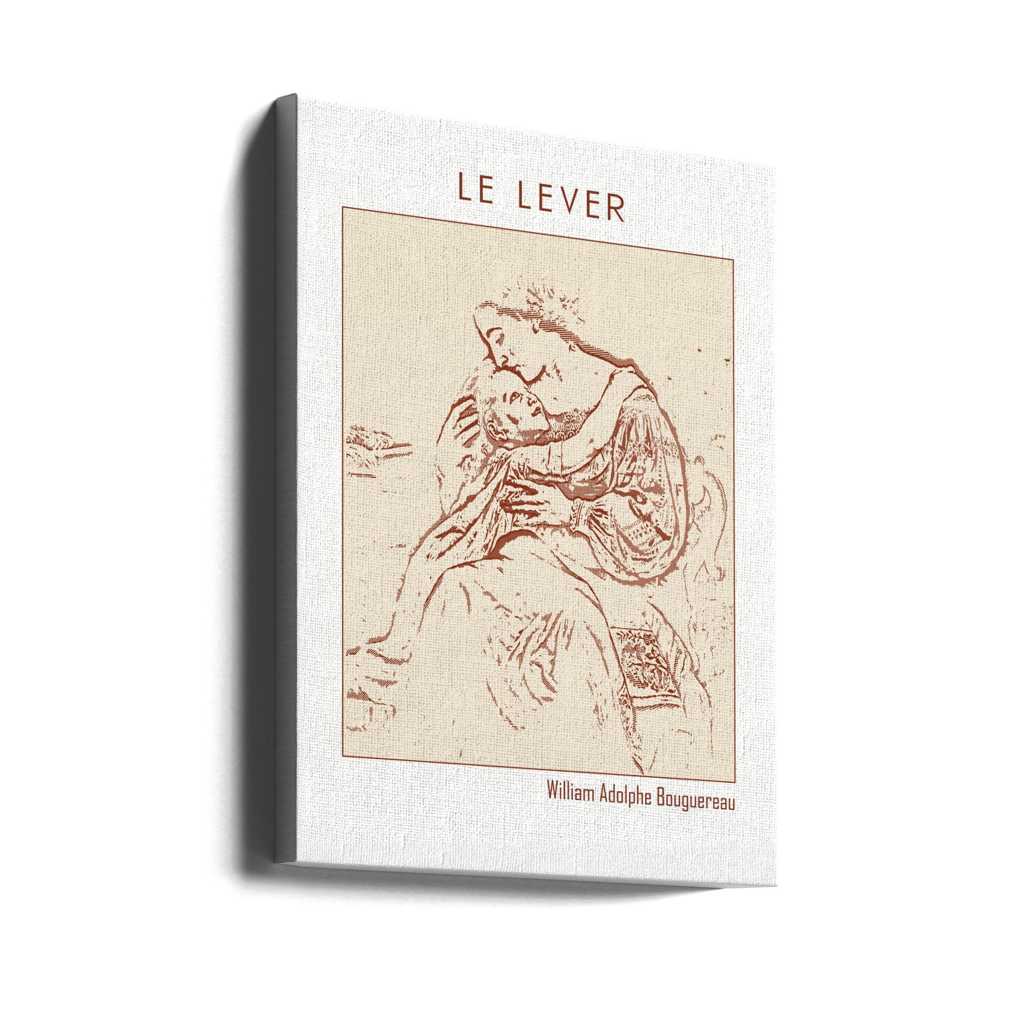 Wall Art Line Minimalist - Le Lever by Bouguereau-Canvas Print-DECOROLALA